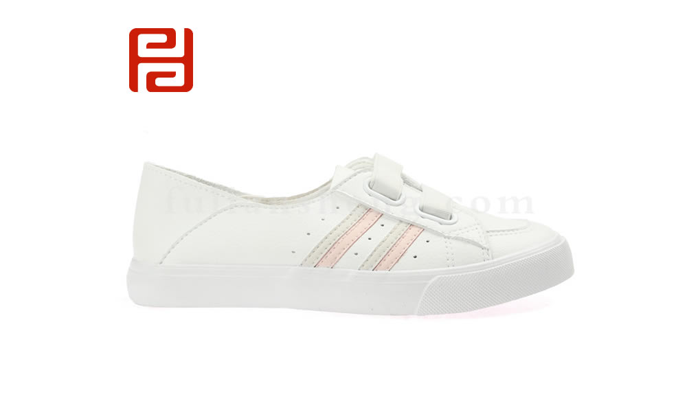 福連升夏季淺口小白鞋女鞋 一腳蹬棉麻舒適百搭板鞋圖片