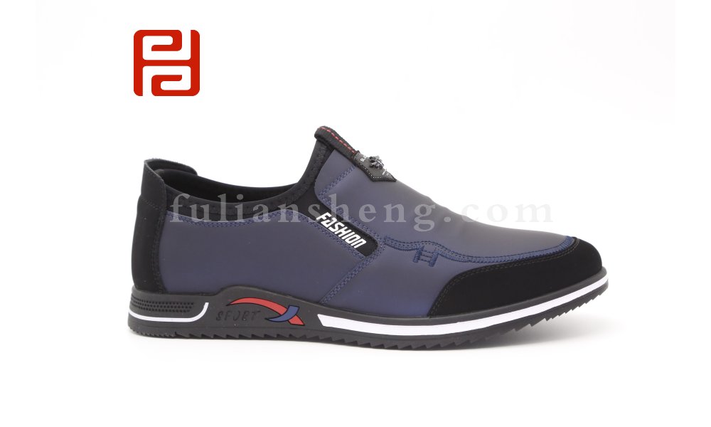 福連升男鞋商務(wù)休閑單鞋棉麻韓版潮流百搭軟面圖片