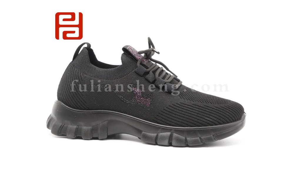 福連升2020冬季新款飛織面料輕便軟底女休閑運(yùn)動(dòng)鞋圖片