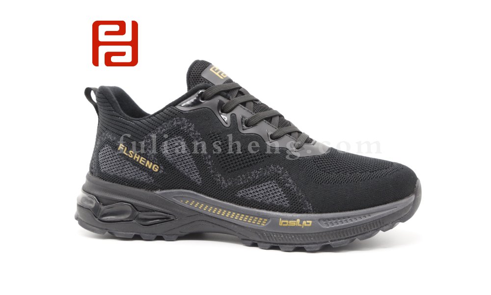 福連升2020冬季新款防水飛織運動鞋中年旅游鞋男鞋圖片