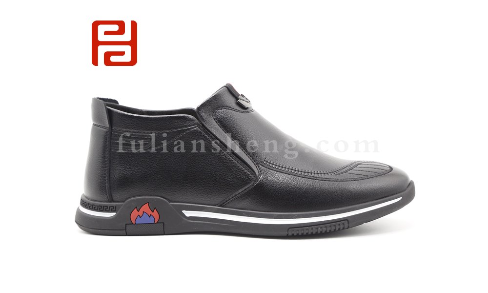 福連升男商務(wù)休閑鞋圓頭套腳舒適低幫鞋辦公工作棉鞋圖片