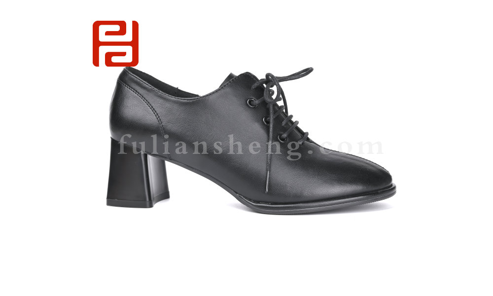 福連升春秋商務(wù)工作女鞋單鞋中跟粗跟女鞋