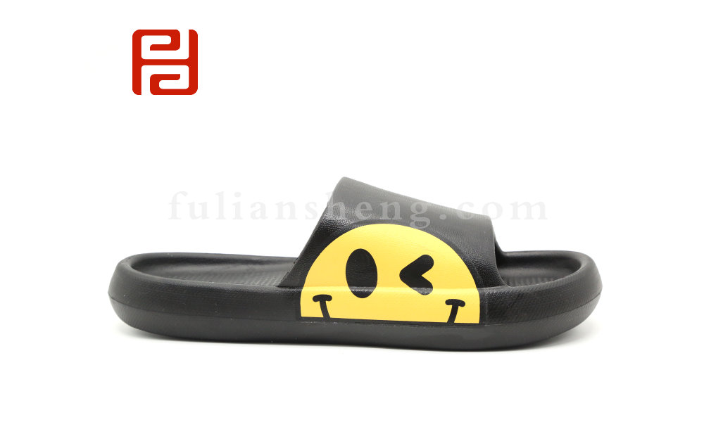 福連升夏季舒適軟底拖鞋男款沙灘涼拖個性情侶笑臉