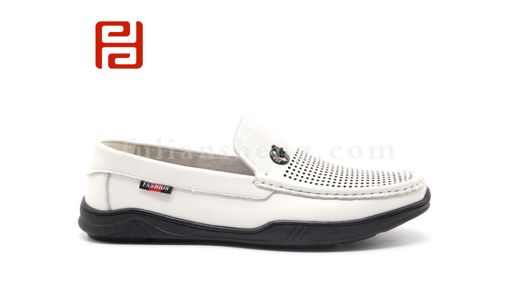 福連升夏季男鞋鏤空透氣商務(wù)休閑豆豆鞋一腳蹬開車鞋圖片