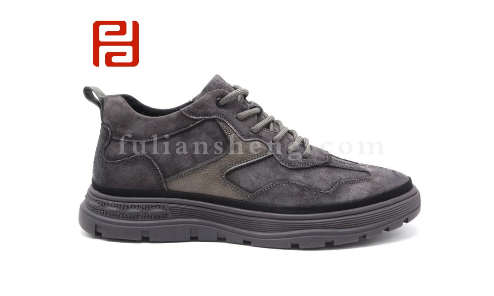 福連升秋季時(shí)尚休閑板鞋男鞋單鞋真皮橡膠底馬丁靴圖片