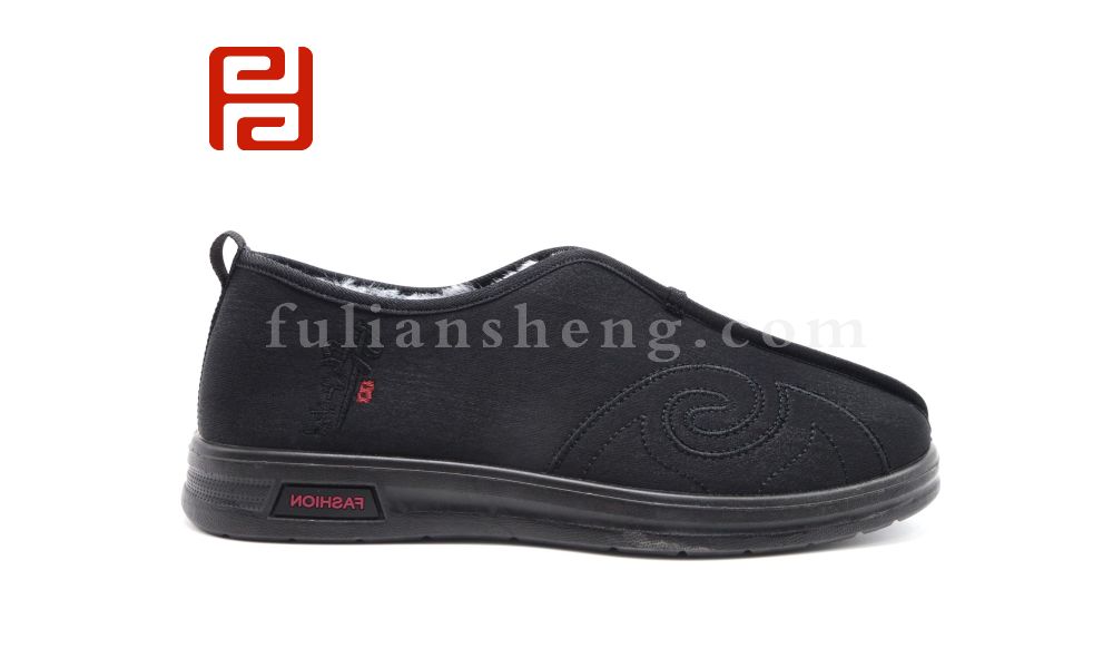 福連升休閑鞋冬季傳統(tǒng)保暖加絨棉麻中國風(fēng)老北京布鞋男鞋圖片