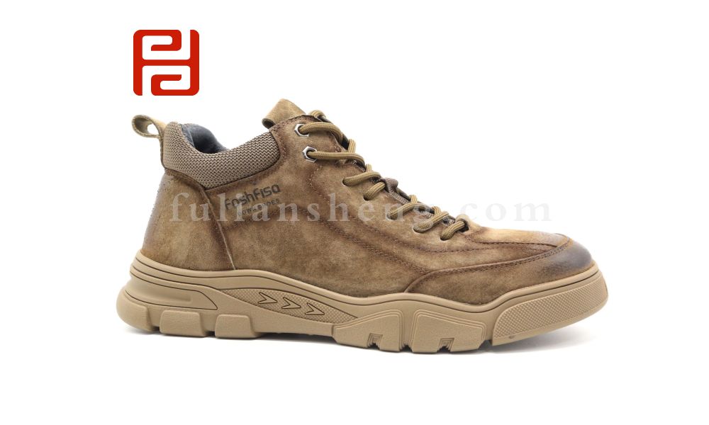 福連升休閑鞋冬加絨男鞋工裝風(fēng)靴子皮面男靴圖片