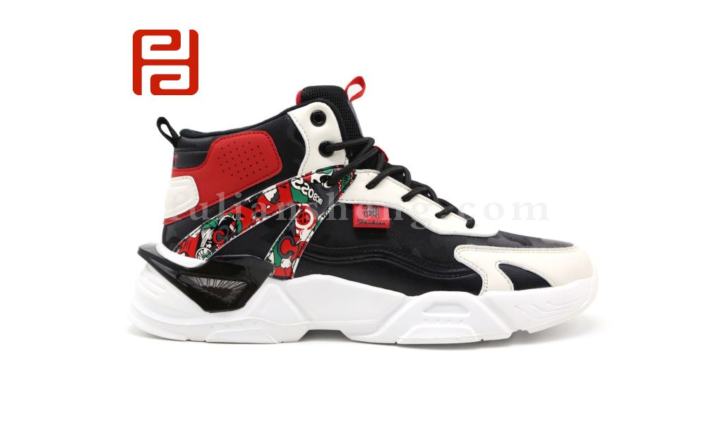 福連升休閑鞋男鞋冬保暖高幫運動鞋潮流多彩時尚男圖片