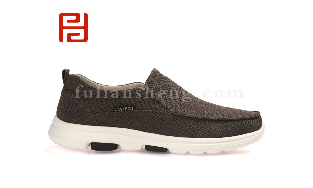 福連升春款男士透氣輕便防滑單鞋老北京布鞋一腳蹬(圖1)