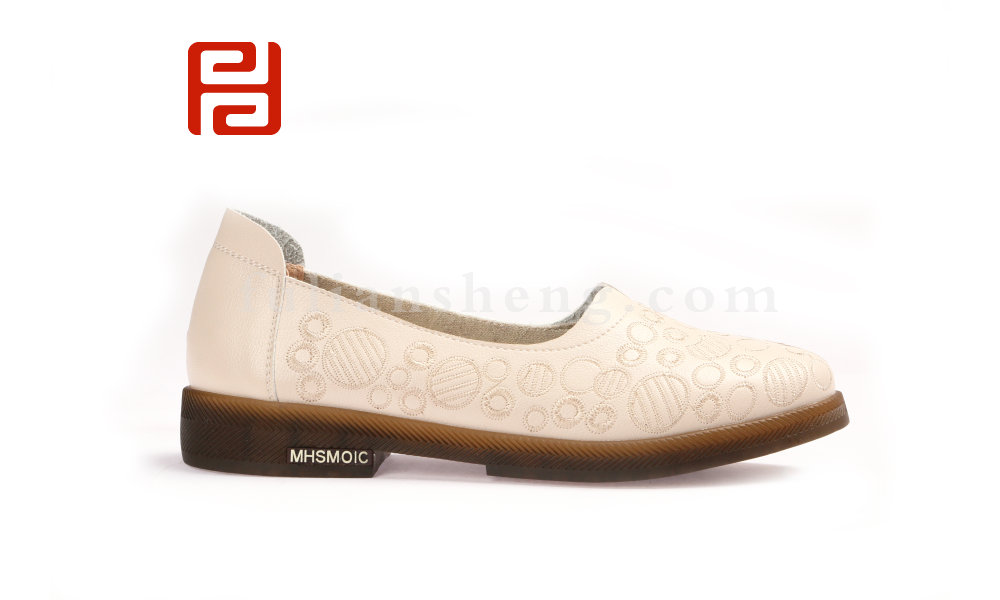 福連升單鞋女平底媽媽孕婦鞋牛筋軟底一腳蹬休閑女鞋(圖4)