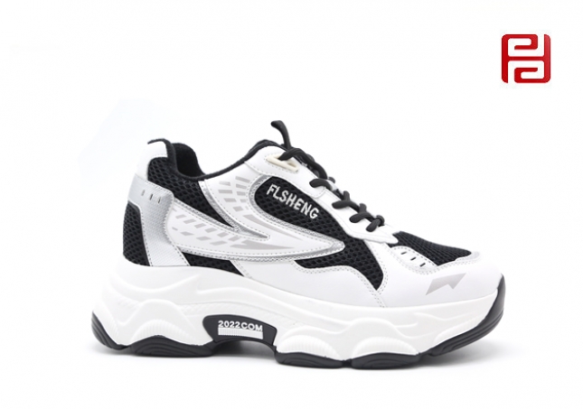 福連升休閑運動女鞋厚底增高保暖舒適鞋子