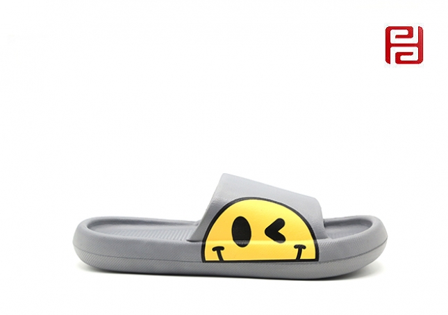 福連升夏季舒適軟底拖鞋男款沙灘涼拖個(gè)性情侶笑臉