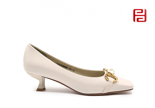 福連升春秋漆皮亮面魅力時(shí)裝工作通勤低跟淺口單鞋女鞋