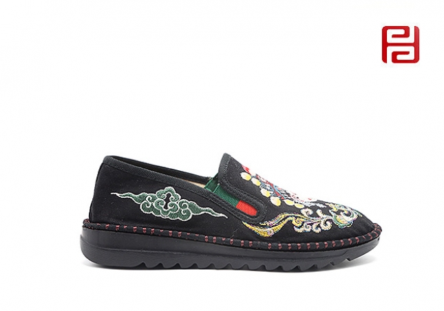 福連升老北京布鞋平底套腳繡花國(guó)風(fēng)女鞋臉譜社會(huì)鞋