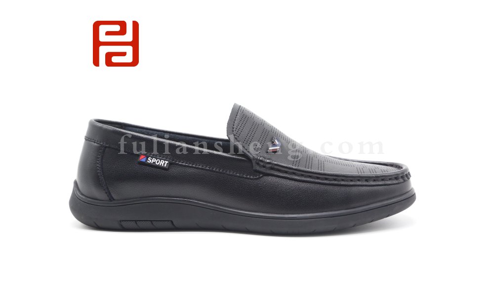 福連升男鞋春季新款真皮商務(wù)男鞋豆豆鞋百搭樂福鞋